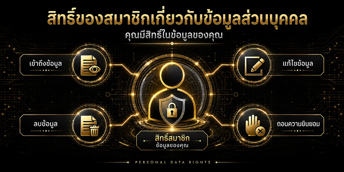 สิทธิ์ของสมาชิกในการเข้าถึง แก้ไข ลบ และถอนความยินยอมเกี่ยวกับข้อมูลส่วนบุคคล